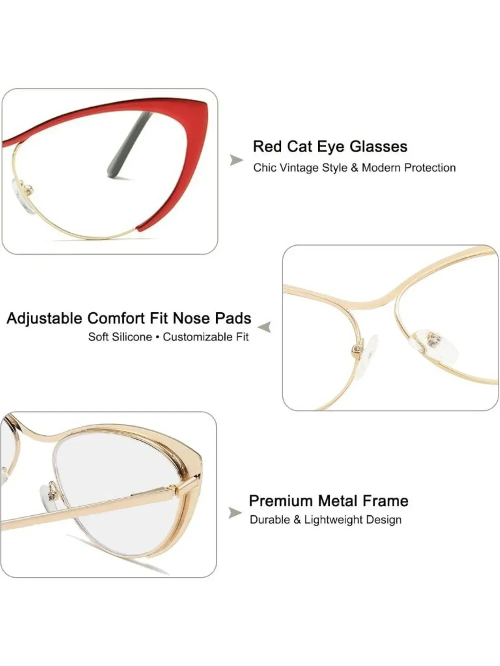 Chic Cat Eye Glasses for Women | Stylish Blue Light Blocking Eyewear